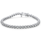 <span style="color:purple">SPECIAL!</span> 2.60ct G SI 14K White Gold Diamond Miracle Illusion Setting Tennis Bracelet 7"
