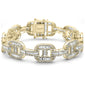 <span>DIAMOND  CLOSEOUT! </span> 10.9ct G SI 14K Yellow Gold Baguette & Round Diamond Bracelet 8"