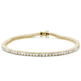 <span style="color:purple">¡ESPECIAL!</span> Pulsera de tenis de oro amarillo de 14K con diamantes de 1.01ct y 7"