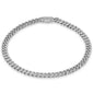 <span style="color:purple">SPECIAL!</span> 5mm 0.64ct G SI 14K White Gold Diamond Round Cuban Bracelet 7"
