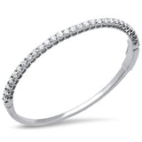 3.00ct G SI 14K White Gold Diamond Bangle Bracelet