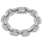 <span>DIAMOND  CLOSEOUT! </span>10.38ct G SI 14K White Gold Baguette & Round Diamond Bracelet 8"