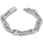 <span>DIAMOND  CLOSEOUT! </span> 8.10ct G SI 14K White Gold Diamond Cuban Bracelet 8.5"