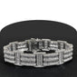 <span>DIAMOND  CLOSEOUT! </span> 15.0ct G SI 14KT White Gold Diamond Round & Baguette Bracelet 8"