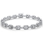 <span>DIAMOND  CLOSEOUT! </span> 3.65ct G SI 14K White Gold Diamond Round & Baguette Tennis Bracelet