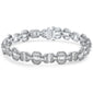 <span style="color:purple">SPECIAL!</span> 5.15ct G SI 14K White Gold  Diamond Round & Baguette Iced Out Tennis Bracelet 8.5" Long