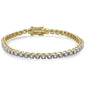 <span>DIAMOND  CLOSEOUT! </span>  1.00ct G SI 14K Yellow Gold Round Diamond Miracle Illusion Tennis Bracelet 7" Long