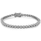 <span>DIAMOND  CLOSEOUT! </span> 1.02ct G SI 14K White Gold Round Diamond Miracle Illusion Tennis Bracelet 7" Long