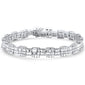 <span>DIAMOND CLOSEOUT! </span>9.55ct G SI 14K White Gold  Round & Baguette Diamond Tennis Bracelet