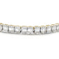 <span style="color:purple">SPECIAL!</span> 3.52ct G SI 14K Yellow Gold Round & Baguette Diamond Bracelet 7"
