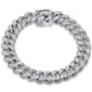 <span>DIAMOND  CLOSEOUT! </span> 6.50ct G SI 14K White Gold Diamond Cuban Bracelet 8" Long