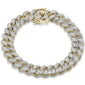 <span>DIAMOND  CLOSEOUT! </span> 5.55ct G SI 14K Yellow Gold Diamond Cuban Bracelet 7" Long