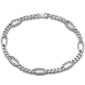 <span>DIAMOND CLOSEOUT! </span>.49ct G SI 14K White Gold Diamond Figaro Bracelet