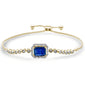 <span style="color:purple">SPECIAL!</span> 2.45ct G SI 14K Yellow Gold Adjustable Diamond & Blue Sapphire Bola Bracelet