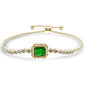 <span style="color:purple">SPECIAL!</span> 2.07ct G SI 14K Yellow Gold Diamond &  Emerald Adjustable Gemstone Bola Bracelet