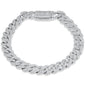 <span style="color:purple">SPECIAL!</span> 9MM 3.37ct G SI 14K White Gold Diamond Cuban Bracelet 8" Long