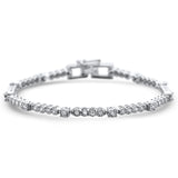 <span>DIAMOND CLOSEOUT! </span> 1.00ct G SI 14K White Gold  Diamond Miracle Illusion Tennis Bracelet 7" Long