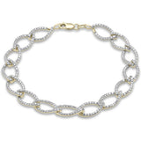 1.91ct G SI 14K Yellow Gold Diamond Marquise Shape Link Bracelet