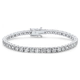 <span>DIAMOND CLOSEOUT! </span>  8.23ct G SI 14K White Gold Round Diamond Tennis Bracelet 7" Long
