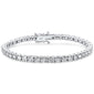 <span style="color:purple">SPECIAL!</span> 2.98ct G SI 14K White Gold Round Diamond Tennis Bracelet 7" Long