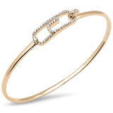 .34ct G SI 14K Yellow Gold Diamond Hook Bangle Bracelet