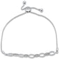 <span>DIAMOND CLOSEOUT! </span> .25ct G SI 14K White Gold Diamond Marquee Shaped Adjustable Link Bracelet