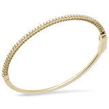 1.00ct G SI 14K Yellow Gold Diamond Bangle Bracelet