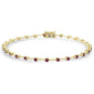 <span style="color:purple">SPECIAL!</span>1.48ct G SI 14K Yellow Gold Ruby Gemstones Bracelet 7" Long