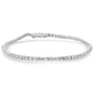 <span style="color:purple">SPECIAL!</span> 2.74ct G SI 14K White Gold Diamond & Aquamarine Tennis Bracelet 7" Long