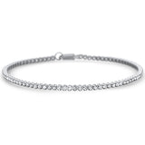 2.00ct G SI 14K White Gold Diamond Tennis Bracelet 7" Long
