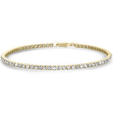 <span>DIAMOND CLOSEOUT! </span> 3.00ct G SI 14K Yellow Gold Diamond Tennis Bracelet 7" Long