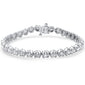 <span>DIAMOND CLOSEOUT! </span> 6.15ct G SI 14K White Gold Diamond Tennis Bracelet 7" Long