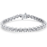 <span>DIAMOND CLOSEOUT! </span> 6.15ct G SI 14K White Gold Diamond Tennis Bracelet 7" Long