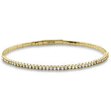 .99ct G SI 14K Yellow Gold Round Diamond Flexible Tennis Bangle Bracelet