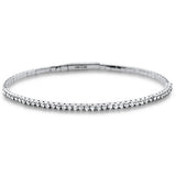 .99ct G SI 14K White Gold Round Diamond Flexible Tennis Bangle Bracelet