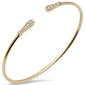 <span style="color:purple">SPECIAL!</span> .25ct G SI 14K Yellow Gold Diamond Flexible Open Bangle Bracelet