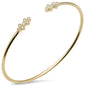 <span style="color:purple">SPECIAL!</span> .20ct G SI 14K Yellow Gold Diamond Flexible Open Bangle Bracelet