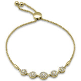 .48ct G SI 14K Yellow Gold Diamond Adjustable Bola Bracelet 7.25" Long Adjustable