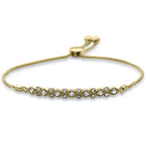 .49ct G SI 14K Yellow Gold Diamond Adjustable Bola Bracelet 7" Long Adjustable