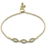 <span style="color:purple">¡ESPECIAL!</span> Pulsera ajustable de diamantes de oro amarillo de 14 quilates de 0,23 ct G SI de 18,4 cm de largo