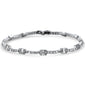 <span style="color:purple">SPECIAL!</span>2.49ct G SI 14K White Gold Diamond Round & Baguette Tennis Bracelet 7" Long