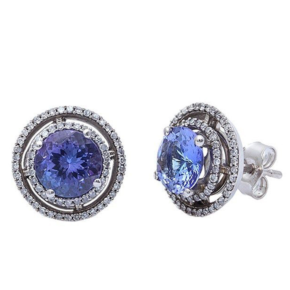<span>GEMSTONE CLOSEOUT! </span>3.15ct Tanzanite & Diamond Earrings