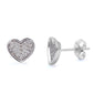 <span style="color:purple">SPECIAL!</span> .30ct Heart Shaped Diamond Earrings 14kt White Gold