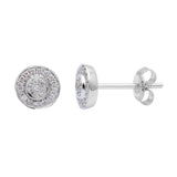 .13ct Round Diamond Solitaire Stud Earrings 14kt White gold