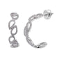 <span>DIAMOND  CLOSEOUT! </span> .24ct 14kt White gold F SI Hoop Huggie Style Tear Drop Shaped Diamond Earrings