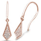 .07ct G SI 14kt Rose Gold Modern Diamond Drop Dangle Earrings
