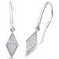.09ct G SI 14kt White Gold Modern Drop Diamond Stud Earrings