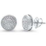 .17ct 14kt White Gold Round Diamond Stud Earrings