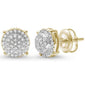 <span>DIAMOND  CLOSEOUT! </span> .17ct  G SI 14kt Gold Round Diamond Cluster Stud Earrings 3 Metal Colors Available!