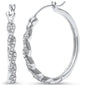 <span style="color:purple">SPECIAL!</span> .20ct 14k Round Diamond Twisted Infinity Hoop Earrings